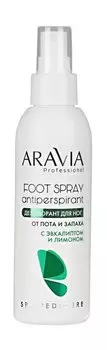 Дезодорант для ног с маслами эвкалипта и лимона Aravia Professional SPA Pedicure Foot Spray Antiperspirant Эвкалипт и лимон