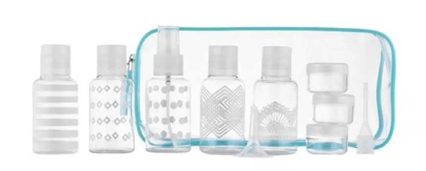 Дорожный набор пустых баночек и емкостей Гурмандиз Набор путешественника Большой