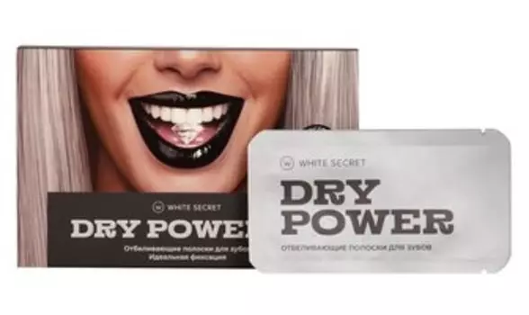 Двухнедельный курс отбеливающих полосок для зубов (4-8 тонов) White Secret Dry Power Идеальная фиксация 14