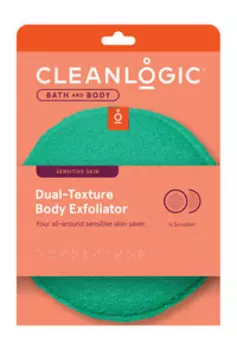 Двусторонняя мочалка для чувствительной кожи тела Cleanlogic Bath and Body Dual-Texture Body Exfoliator Sensitive Skin