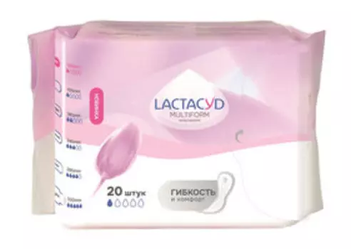 Ежедневные гигиенические прокладки LACTACYD Multiform 150 mm