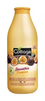 Гель для душа и пена для ванны 2-в-1 с ароматом сока маракуйи Cottage Moisturizing Shower Gel & Bath Milk Smoothie Passion