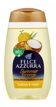 Гель для душа с ароматом кокоса и юдзу Felce Azzurra Summerbronze Coconut And Yuzu Shower Gel