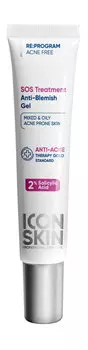 Гель для точечного нанесения против воспалений с салициловой кислотой Icon Skin SOS Treatment Anti-Blemish Gel
