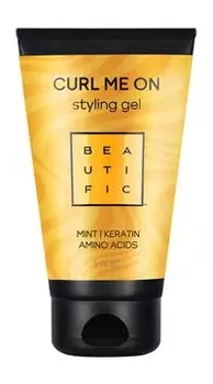 Гель для укладки кудрявых и волнистых волос средней фиксации с мятой Beautific Curl Me On Styling Gel