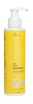 Гель для умывания с AHA, BHA и PHA кислотами 5% Icon Skin Soft Renew Cleansing Gel