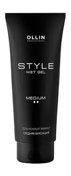 Гель с эффектом мокрых волос средней фиксации Ollin Professional Style Medium Wet Gel