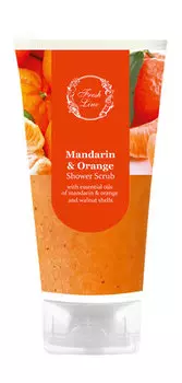 Гель-скраб для душа с эфирными маслами мандарина и апельсина Fresh Line Mandarin and Orange Shower Scrub