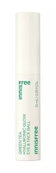 Гиалуроновая сыворотка-роллер для кожи вокруг глаз с экстрактом зеленого чая Innisfree Green Tea Hyaluronic Glow Eye & Face Ball