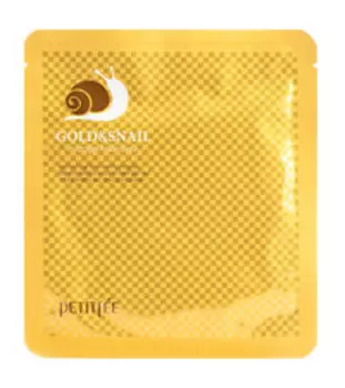 Гидрогелевая маска для лица с золотом и муцином улитки Petitfee Gold and Snail Hydrogel Mask Pack