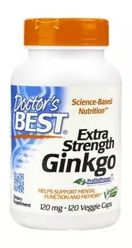 Гинкго билоба в капсулах Doctor's Best Extra Strength Ginkgo 120 mg