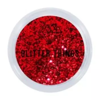 Глиттер-гель для лица, тела и волос Glitter Things Гель-блестки Красный поцелуй