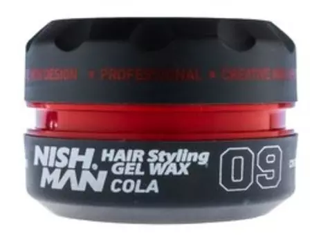 Глянцевый воск для укладки волос сильной фиксации с ароматом колы Nishman Hair Styling Gel Wax 09 Cola