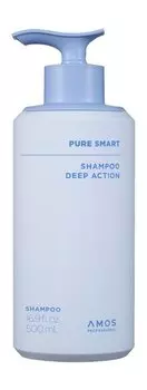 Глубоко очищающий шампунь для волос против перхоти Amos Professional Pure Smart Deep Action Shampoo