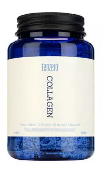 Глубоко увлажняющая ампульная сыворотка для лица с коллагеном Tenzero Deep Aqua Collagen 2X All In One Ampoule