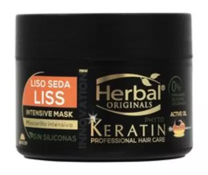 Интенсивная маска для восстановления и гладкости волос Herbal Originals Phyto Keratin Liso Seda Intensive Mask