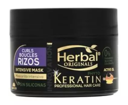 Интенсивная маска для восстановления и питания вьющихся волос Herbal Originals Phyto Keratin Curls Intensive Mask