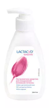 Экстрамягкое средство для интимной гигиены с экстрактом хлопка Lactacyd Sensitive