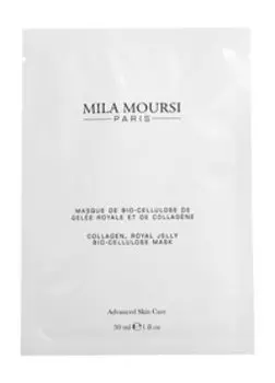 Коллагеновая лифтинг-маска для лица Mila Moursi Collagen, Royal Jelly Bio-Cellulose Mask