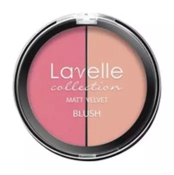 Компактные двухцветные румяна для лица Lavelle Collection Matt Velvet Blush