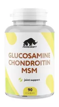 Комплекс для защиты связок и суставов Primekraft Glucosamine Chondroitin MSM