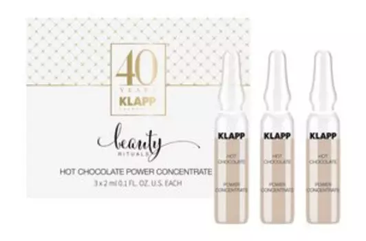 Концентрат для лица с экстрактом какао в ампулах Klapp Beauty Rituals Hot Chocolate Power Concentrate