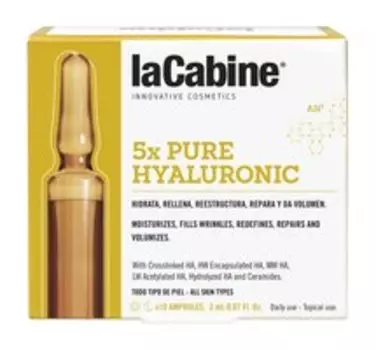 Концентрированная сыворотка для лица с комплексом из 5 видов гиалуроновой кислоты la Cabine 5xPure Hyaluronic Ampoules