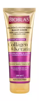 Кондиционер для объема тонких волос с коллагеном и кератином Bioblas Collagen & Keratin Hair Care Conditioner For Hair Loss