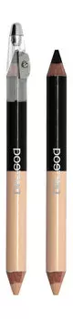 Контурный карандаш для глаз с точилкой Poeteq Double Eyeliner with Sharpener