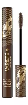 Коричневая тушь для удлинения и объема ресниц Eveline Variete Lashes Show Full Volume Ultra-Length Brown Mascara