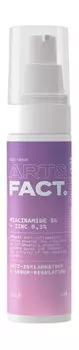 Корректирующий крем для проблемной кожи с ниацинамидом 5% и цинком 0,3% Art&Fact. Anti-Inflammatory & Sebum-Regulating Face Cream