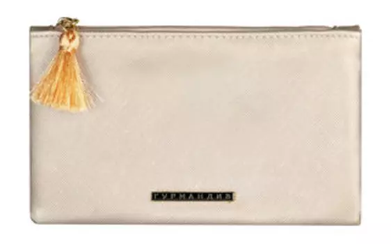 Косметичка Гурмандиз Косметичка-конверт Сафьяновая Золотая Малая