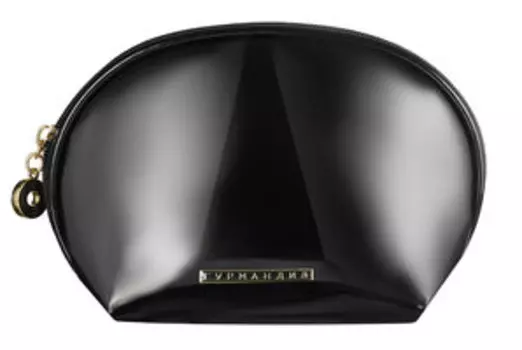 Косметичка Гурмандиз Лаковая косметичка Черная Большая