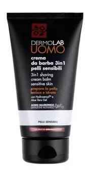 Крем для бритья для чувствительной кожи Dermolab UOMO Sensitive Skin 3-in-1 Shaving Cream Balm