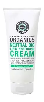 Крем для чувствительной и очень сухой кожи кожи лица и тела с ниацинамидом Planeta Organica Neutral Bio Lipid-Restoring Cream