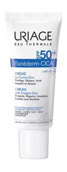 Крем для лица с медью и цинком SPF 50 Uriage Bariederm Cica-Cream SPF 50+