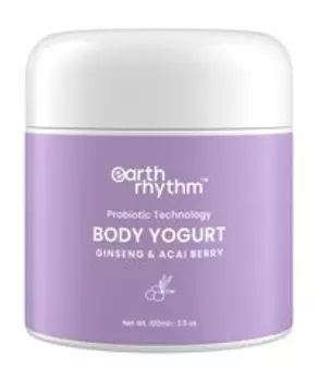 Крем-йогурт для тела с женьшенем и ягодами асаи Earth Rhythm Ginseng & Acai Berry Body Yogurt