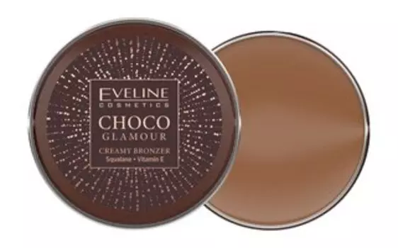 Кремовый бронзант для лица со скваланом и витамином Е Eveline Choco Glamour Creame Bronzer