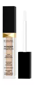 Кремовый консилер с гиалуроновой кислотой, термальной водой и амазонской глиной Eveline Wonder Match Concealer