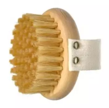 Круглая массажная щетка для тела из натуральной щетины кабана HerbEra Round Massage Brush