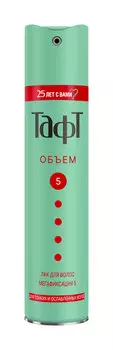 Лак для укладки тонких и ослабленных волос Тафт Объем Лак для волос Мегафиксация 5
