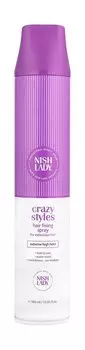 Лак для волос сверхсильной фиксации Nishlady Crazy Styles Extreme High Hold Hair Fixing Spray