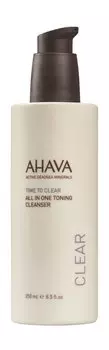 Легкое гелевое молочко для снятия макияжа с лица и глаз Ahava Time to Clear All In One Toning Cleanser