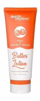 Лосьон для тела с розой и кокосовой водой Earth Rhythm Rose and Coconut water Butter Body Lotion