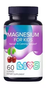 Магний в мармеладных пастилках для детей от 3-х лет со вкусом вишни Liv Gummies Magnesium for Kids Flavored Gummies