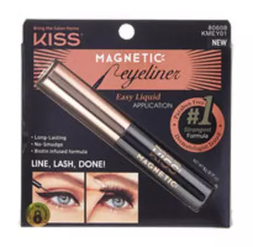Магнитная жидкая подводка для ресниц Kiss Magnetic Eyeliner Liquid Liner