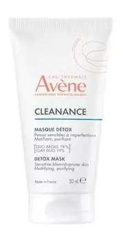 Маска-детокс для глубокого очищения лица Avene Cleanance Detox Mask