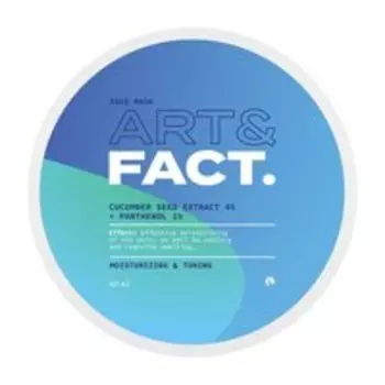 Маска для лица от отеков с охлаждающим эффектом с экстрактом огурца 4% и пантенолом 1% Art&Fact. Moisturizing and Toning Face Mask