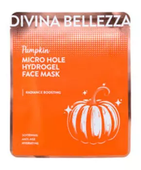 Маска для лица с экстрактом тыквы гидрогелевая с микроотверстиями DiVina Bellezza Pumpkin Micro Hole Hydrogel Face Mask