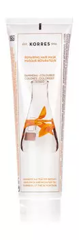 Маска для окрашенных волос с экстрактами подсолнечника и горного чая Korres Sunflower and Mountain Tea Repairing Hair Mask